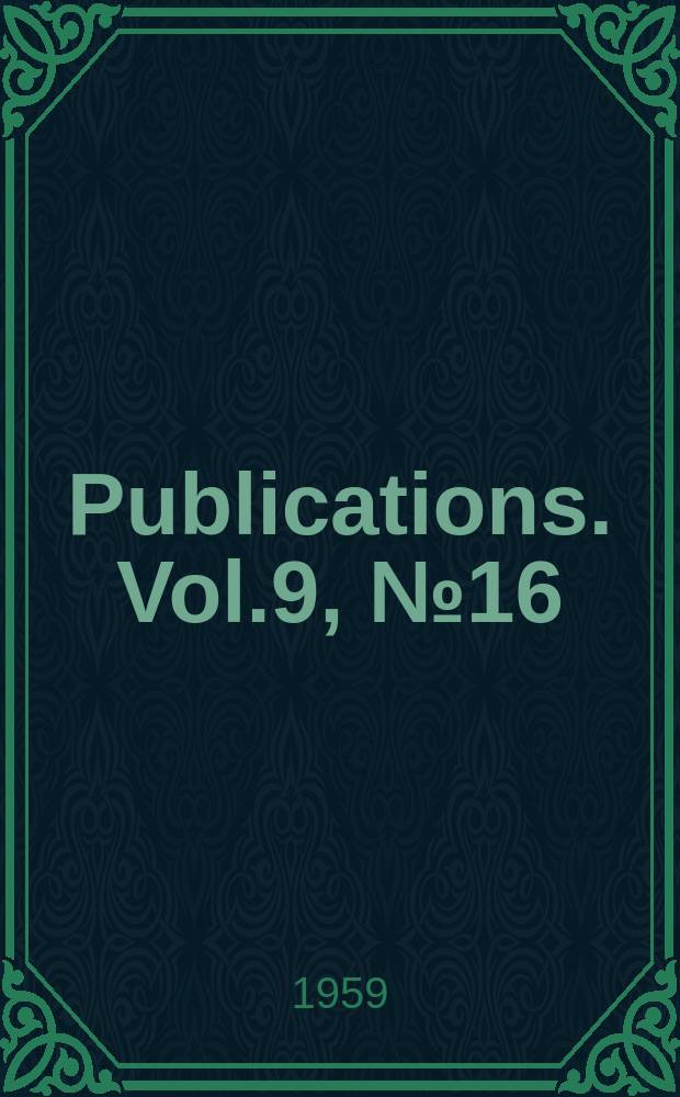 [Publications]. Vol.9, №16 : Mammals of the Grand Mesa, Colorado