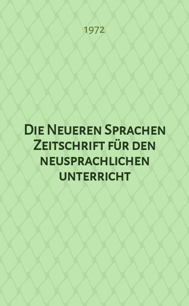 Die Neueren Sprachen Zeitschrift für den neusprachlichen unterricht : Die Zeitschrift bilden die Fortsetzung der Phonetischen Studien. Bd.21(71), H.1