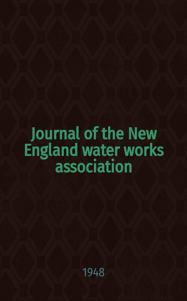 Journal of the New England water works association