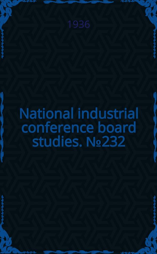 National industrial conference board studies. №232 : Income in agriculture 1929-1935