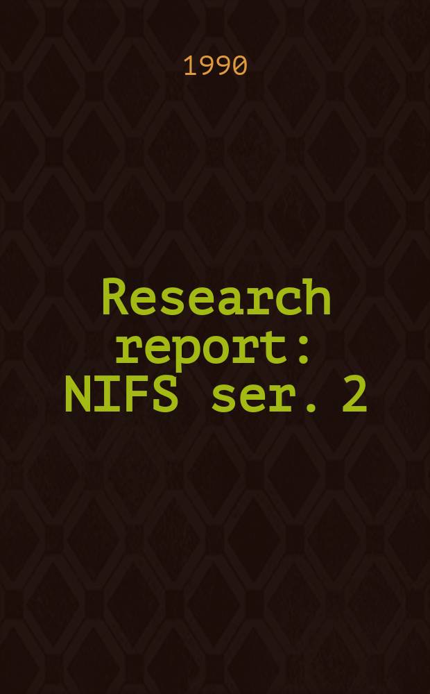 Research report : NIFS ser. 2 : Numerical studies on divertor plasmas ...