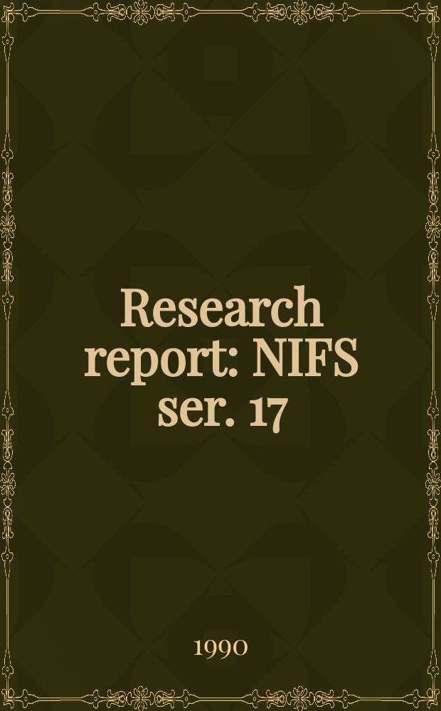 Research report : NIFS ser. 17 : Magnetic field structure near boundary ...