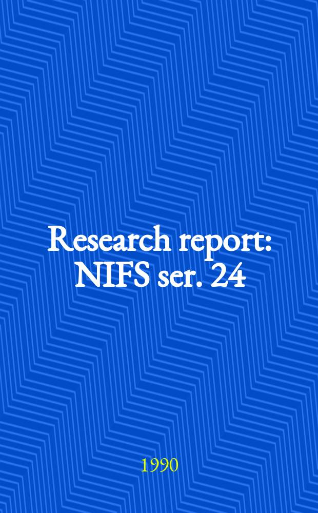 Research report : NIFS ser. 24 : Simulation study of scalings in scrape-off ...