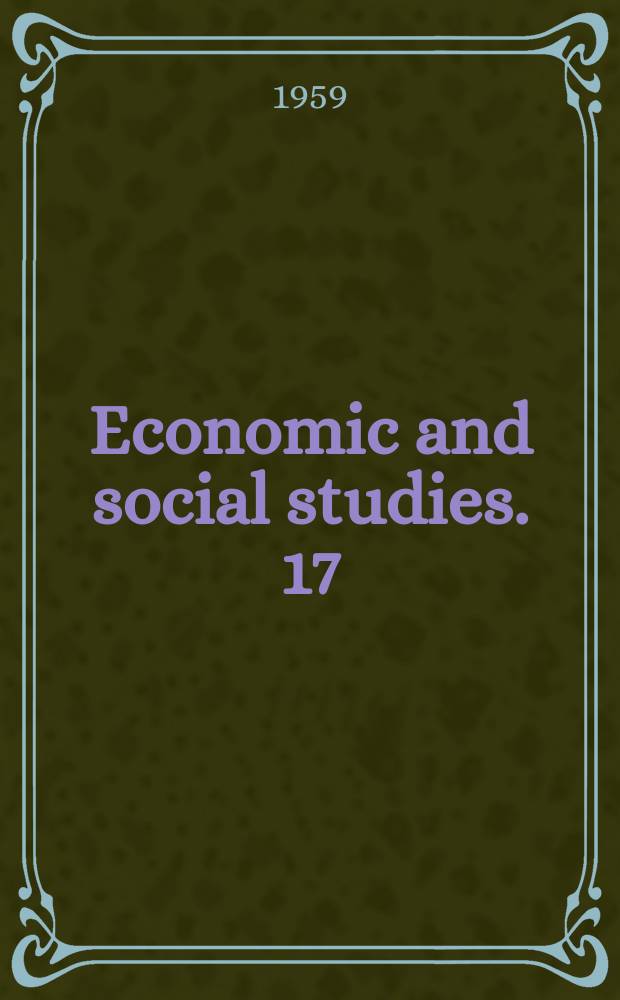 Economic and social studies. 17 : Studies in company finance