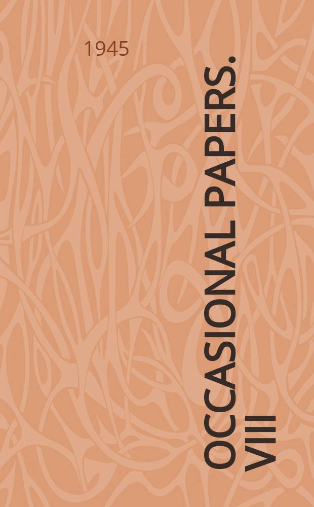 Occasional papers. VIII : The incidence of local rates in Great Britain
