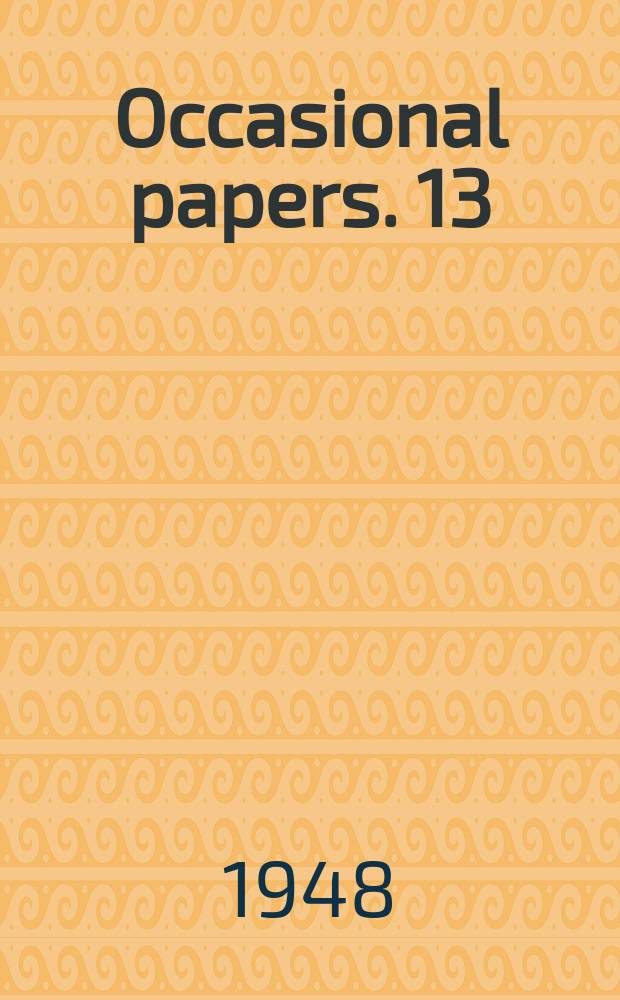 Occasional papers. 13 : Comparative productivity in British and American industry