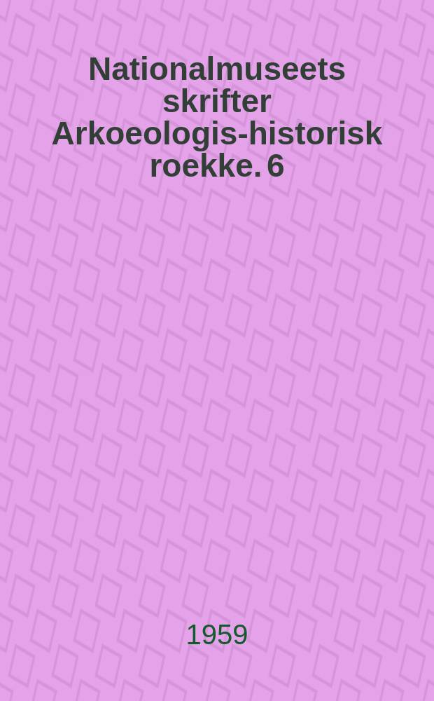 Nationalmuseets skrifter Arkoeologisk- historisk roekke. 6 : The Late Egyptian anthropoid stone sarcophagi