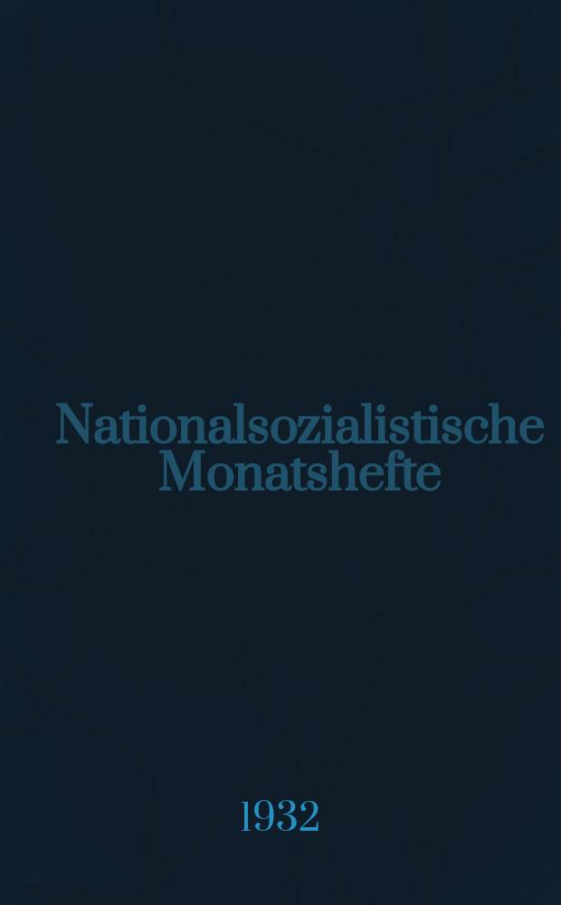 Nationalsozialistische Monatshefte : Wiss. Ztschr. der N.S.D.A.P. Jg.3 1932, H.26 : (Kampf um den Osten)