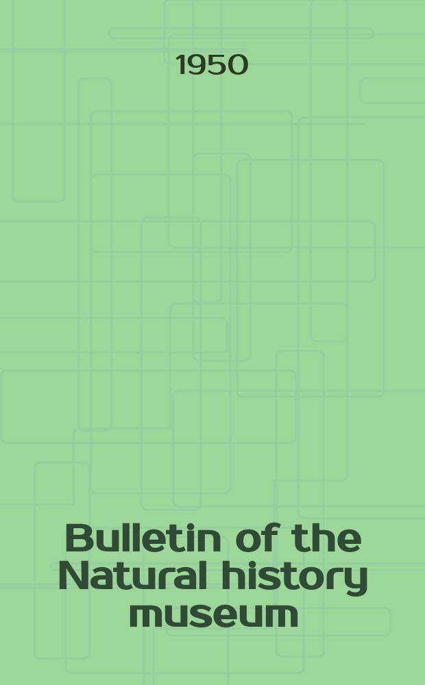 Bulletin of the Natural history museum : Formerly Bulletin of the British museum (Natural history). Vol.1 №6 : Sphecidae (Hymenoptera) r&eacute;colt&eacute;s en Alg&eacute;rie et au Maroc par m. Kenneth M. Guichard