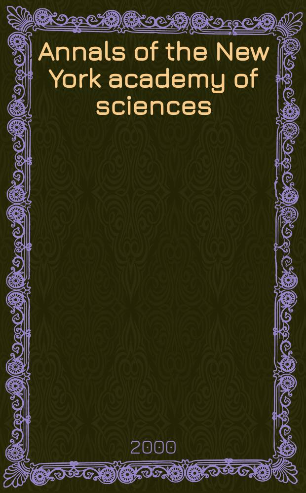 Annals of the New York academy of sciences : Late Lyceum of natural history. Vol.906 : Circulating nucleic acids in plasma or serum