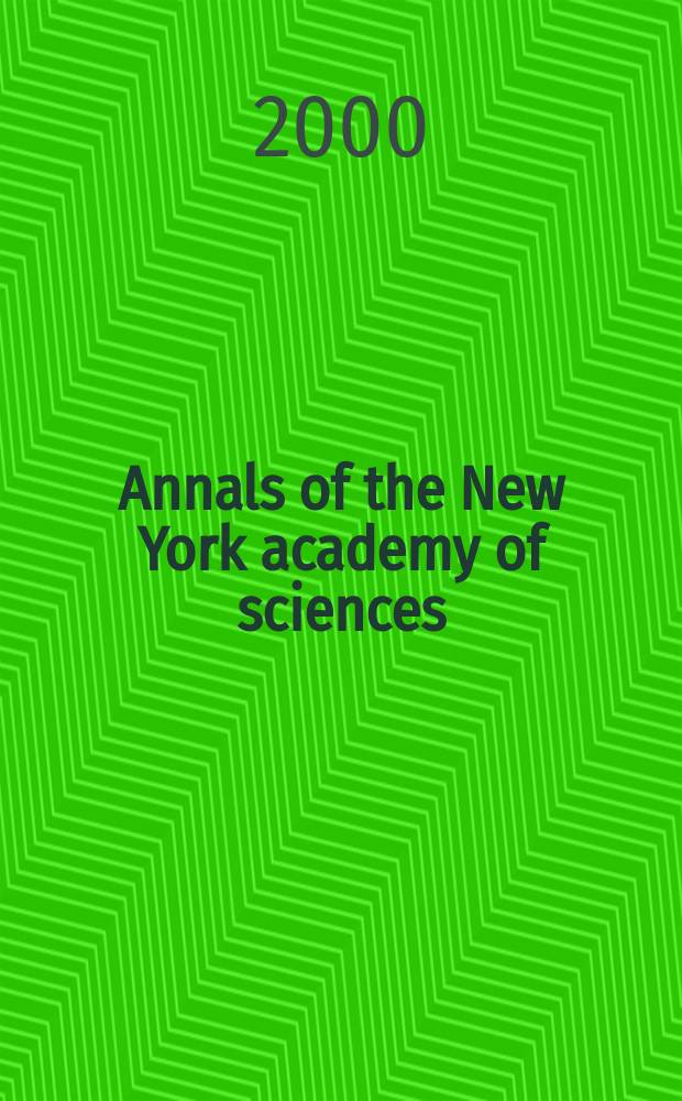 Annals of the New York academy of sciences : Late Lyceum of natural history. Vol.916 : Tropical veterinary diseases