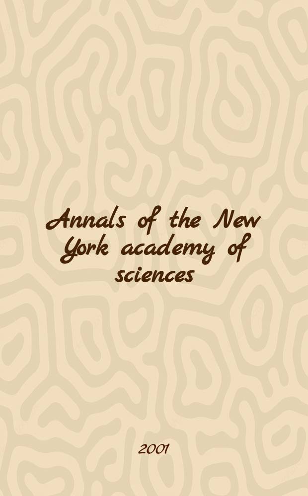 Annals of the New York academy of sciences : Late Lyceum of natural history. Vol.941 : Cutaneous T-cell lymphoma