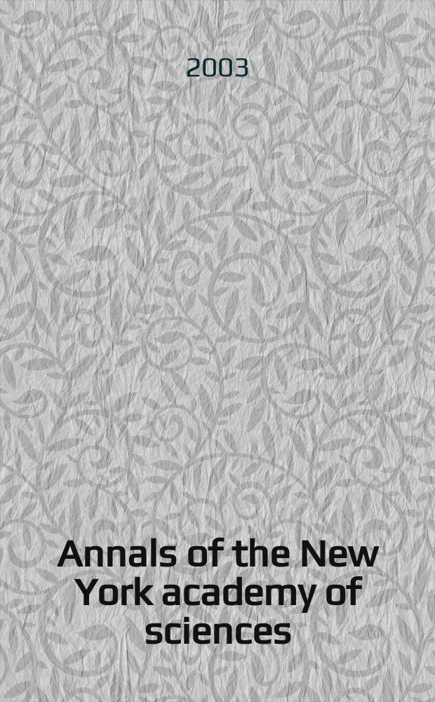 Annals of the New York academy of sciences : Late Lyceum of natural history. Vol.988 : Chemical explanation