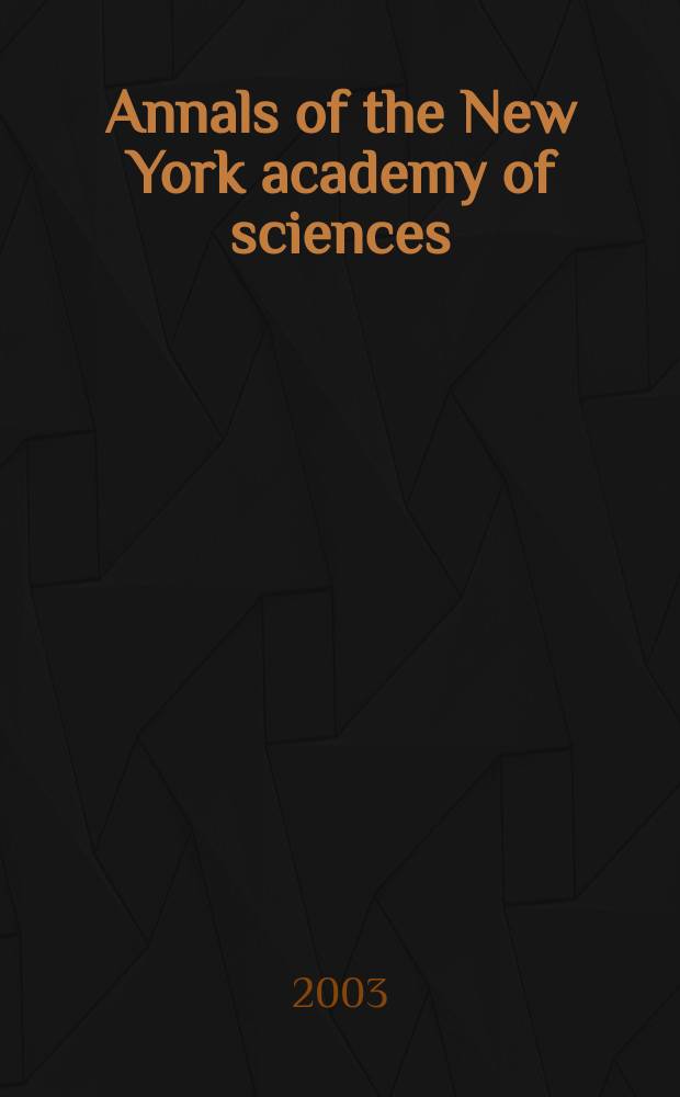 Annals of the New York academy of sciences : Late Lyceum of natural history. Vol.1000 : Emotions inside out