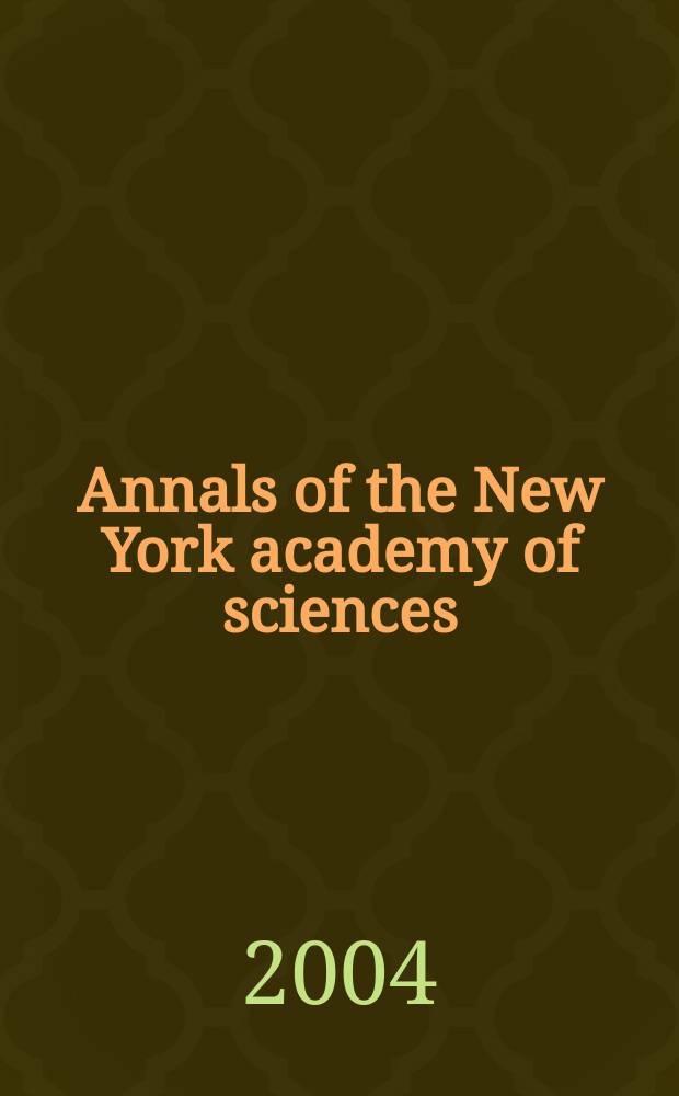 Annals of the New York academy of sciences : Late Lyceum of natural history. №1020 : The Applications of bioinformatics in cancer detection