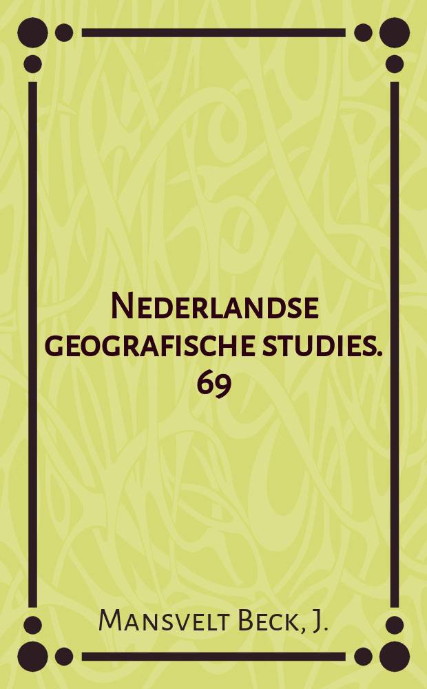 Nederlandse geografische studies. 69 : The rise of a subsidized periphery...