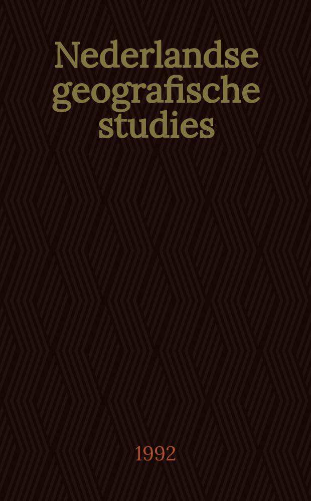 Nederlandse geografische studies : Industrial dynamics and fragment labour markets