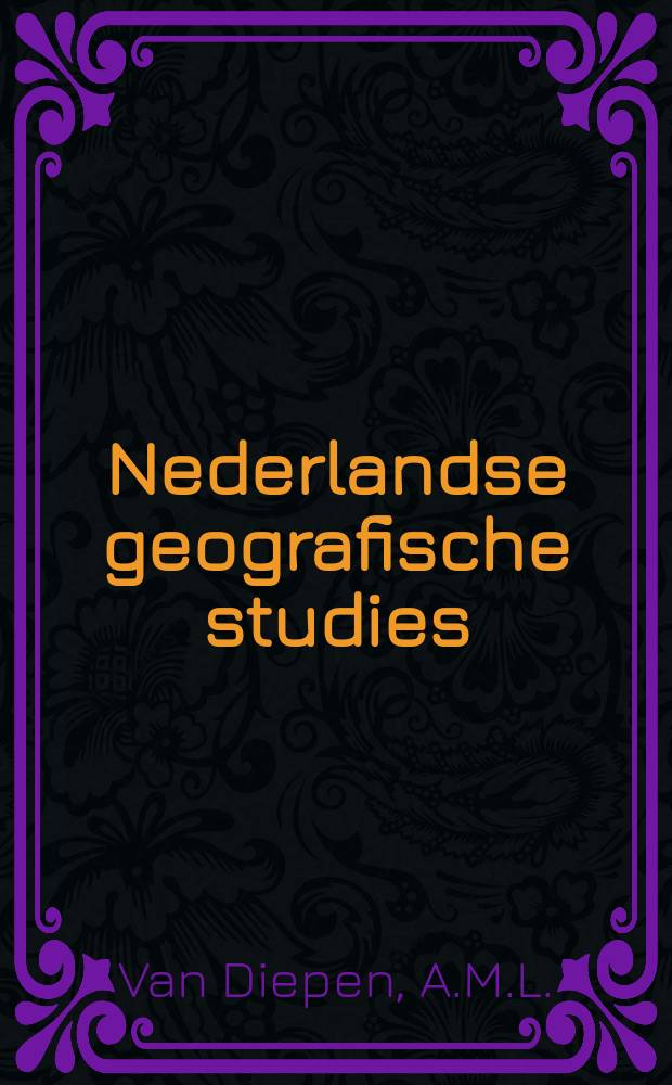 Nederlandse geografische studies : Households and their spatial - energetic...