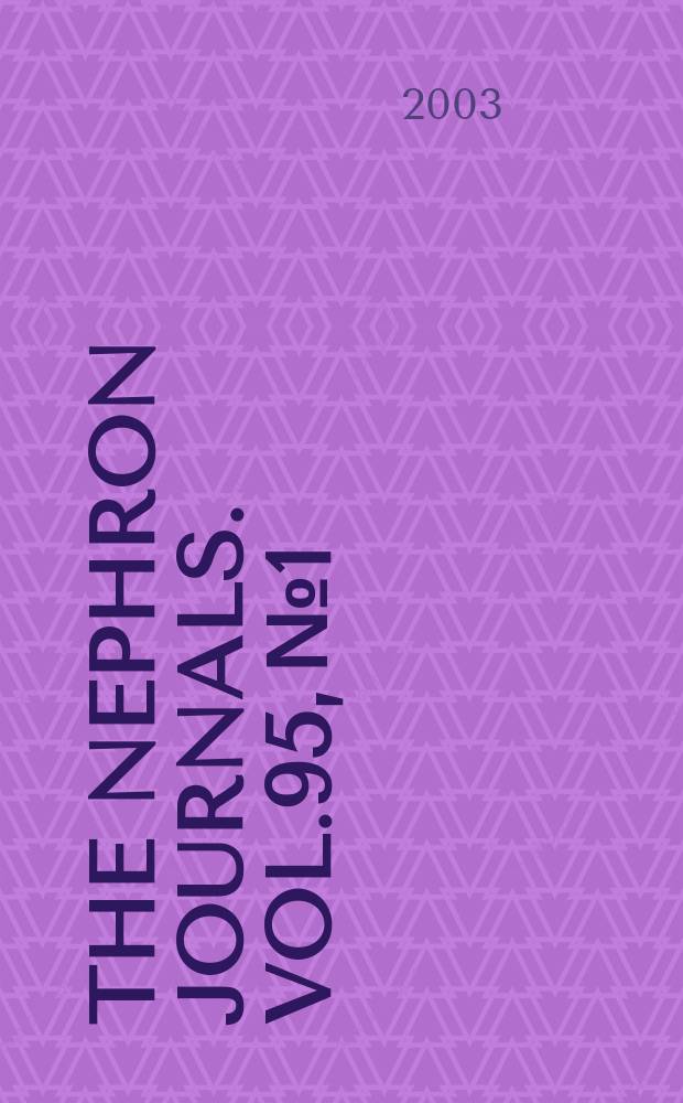 The Nephron journals. Vol.95, №1