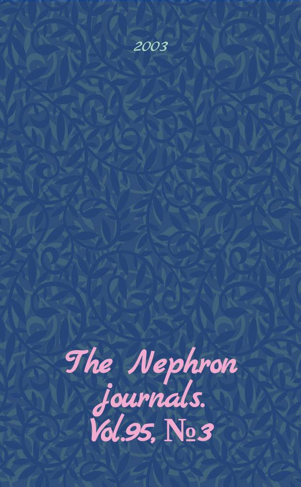 The Nephron journals. Vol.95, №3