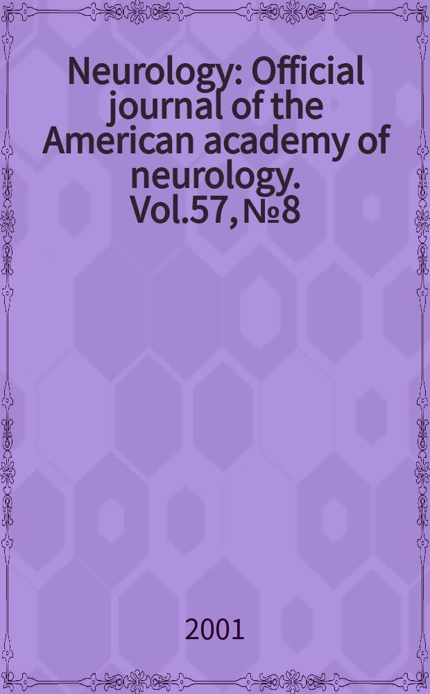 Neurology : Official journal of the American academy of neurology. Vol.57, №8