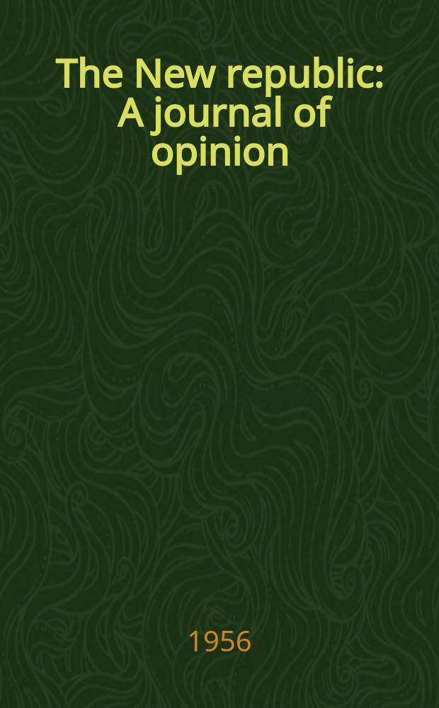 The New republic : A journal of opinion