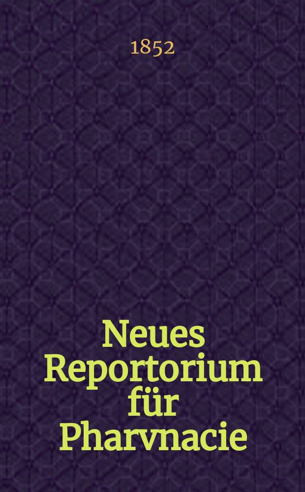 Neues Reportorium für Pharvnacie
