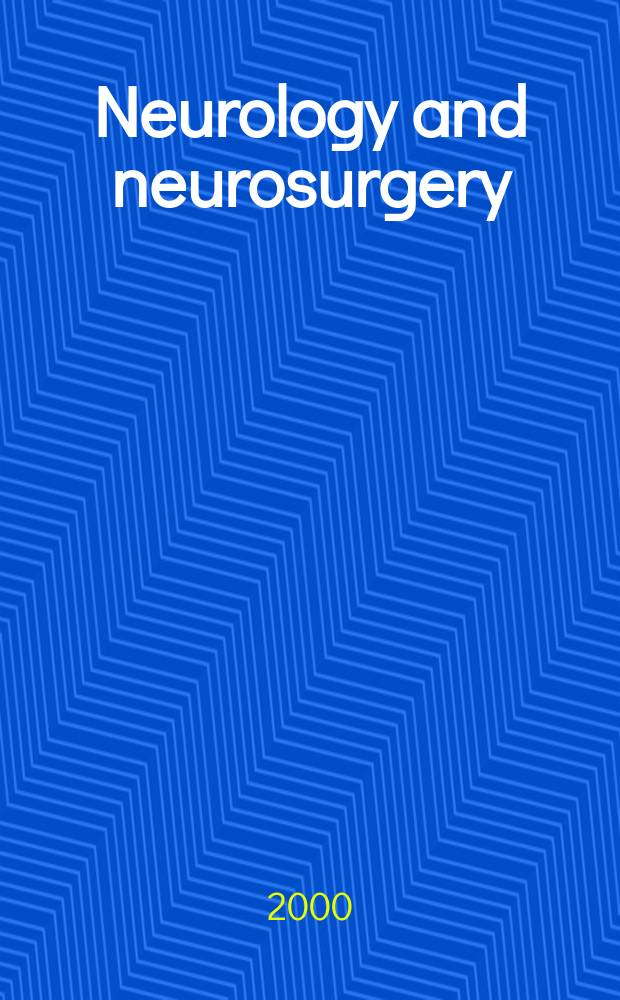 Neurology and neurosurgery : Section VIII A [of] Excerpta medica. Vol.127, №4