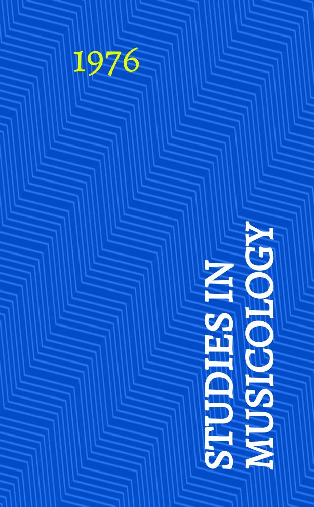 Studies in musicology