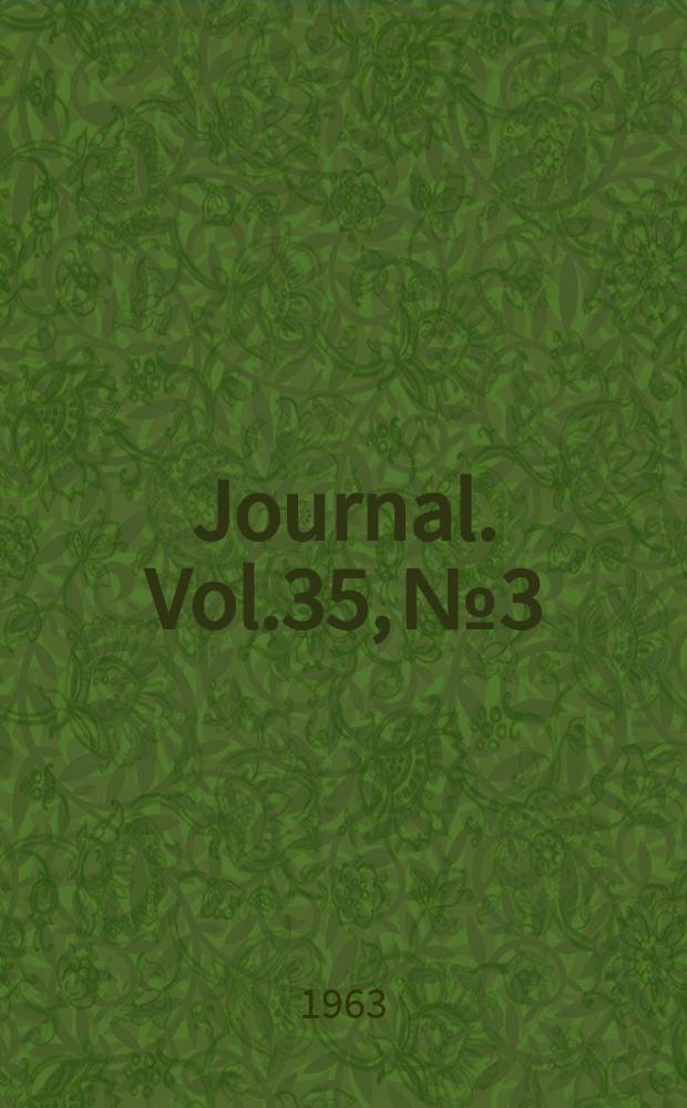 Journal. Vol.35, №3