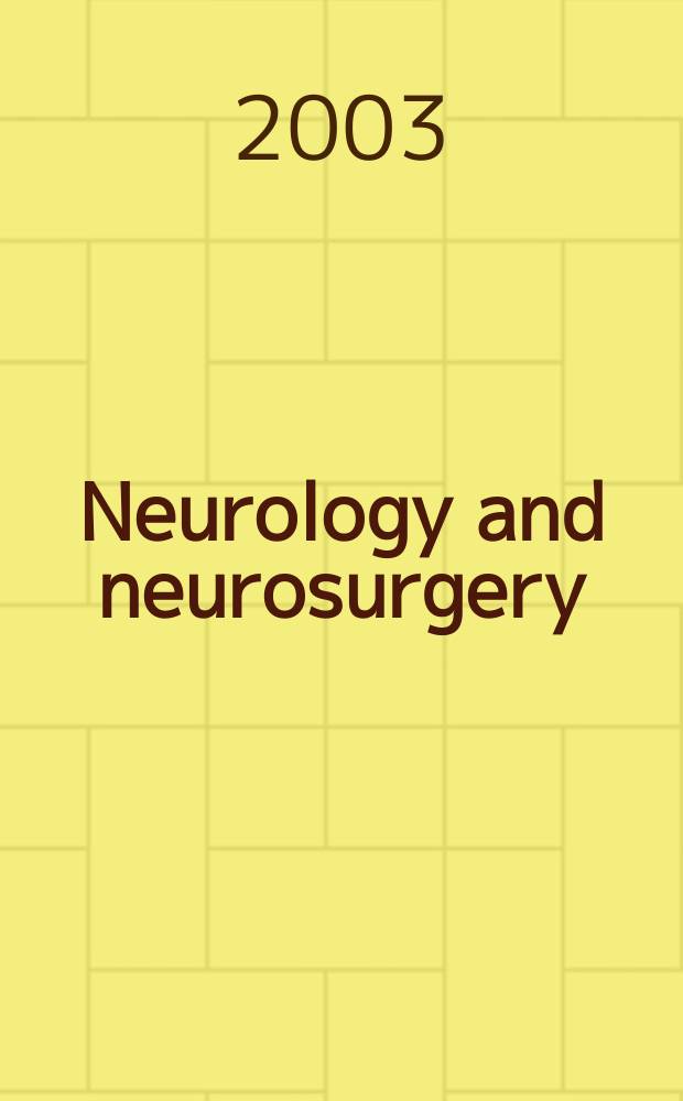 Neurology and neurosurgery : Section VIII A [of] Excerpta medica. Vol.136, №6