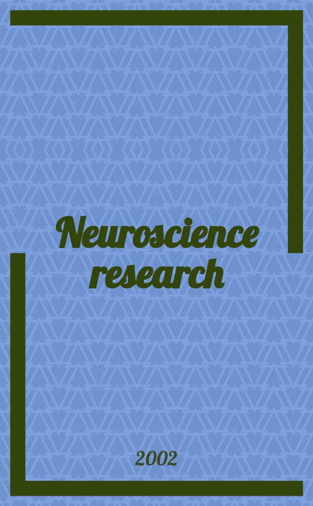 Neuroscience research : The offic. j. of the Japan neuroscience soc. Vol.42, №4