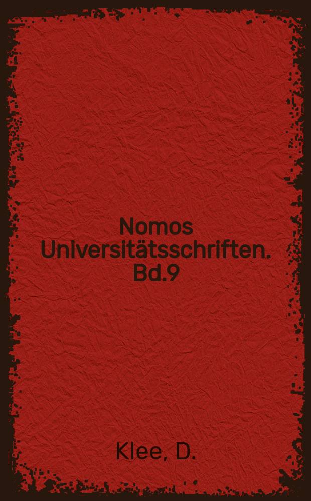 Nomos Universit&auml;tsschriften. Bd.9 : Pressedatenbanken und datenschutzrechtliches ...