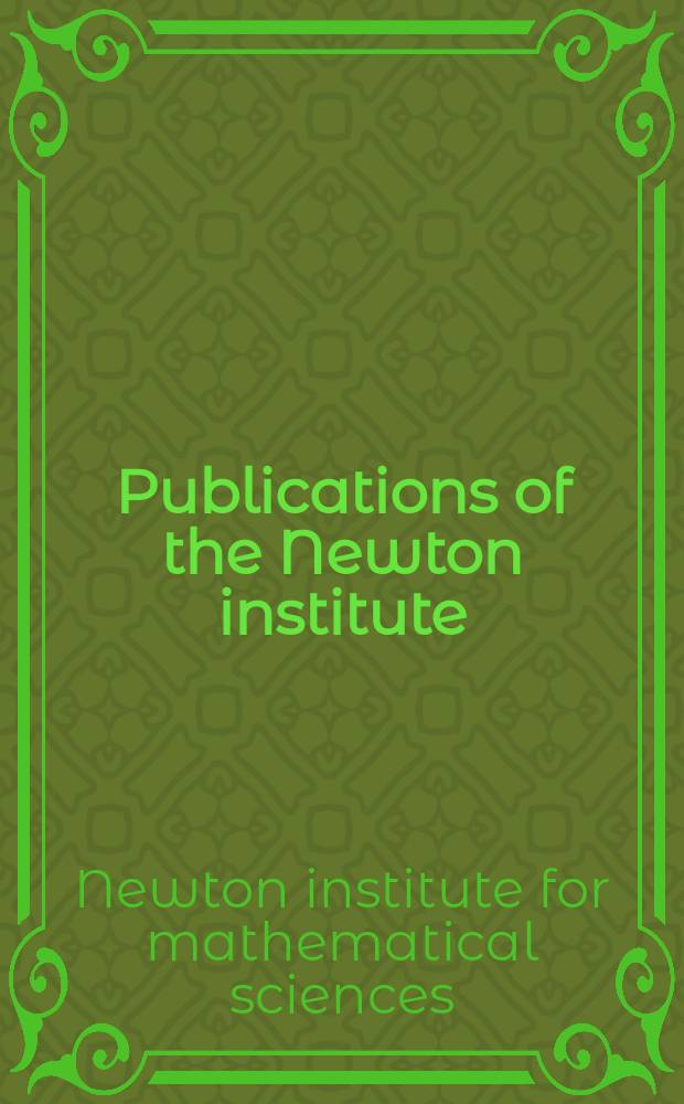Publications of the Newton institute