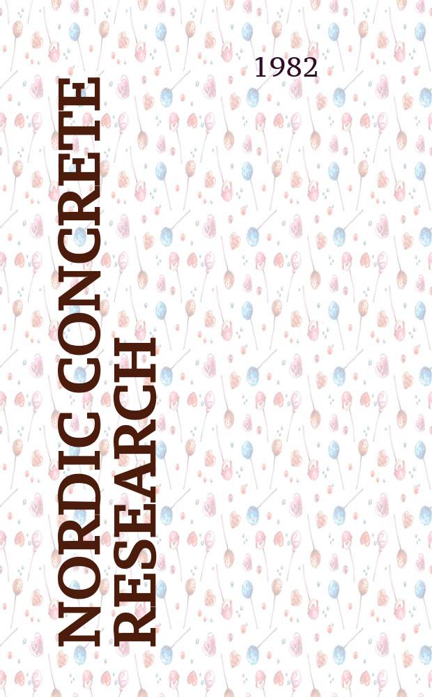 Nordic concrete research : Publication