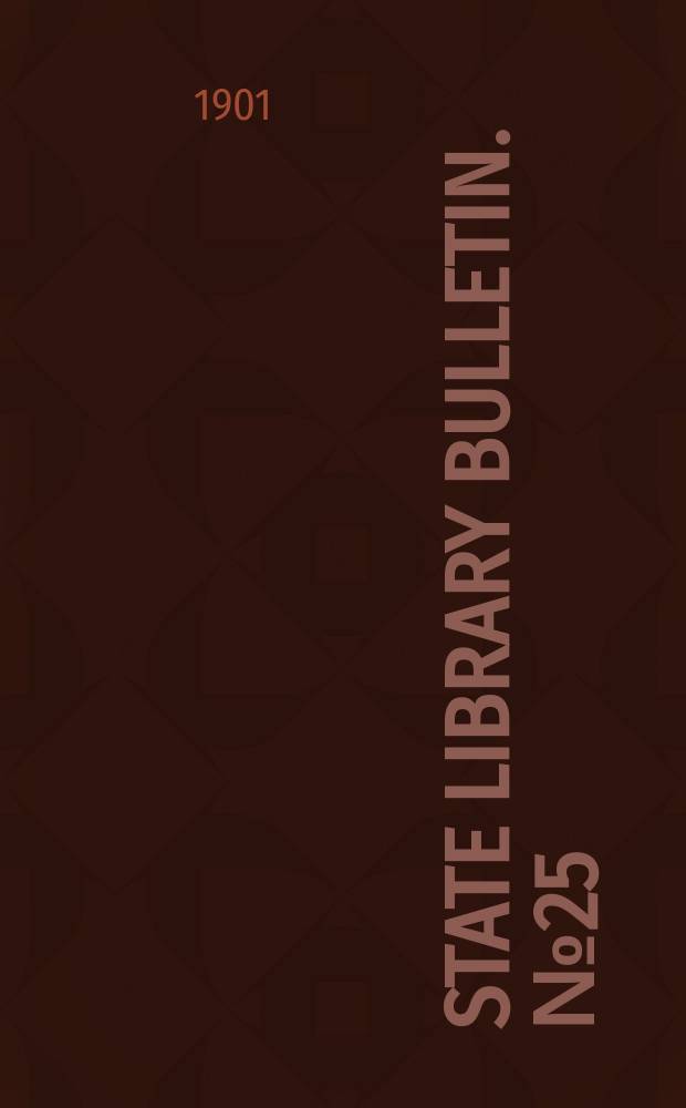 State library bulletin. №25