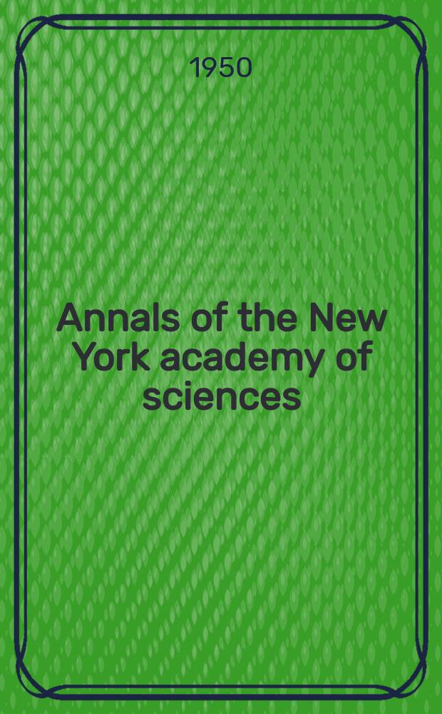 Annals of the New York academy of sciences : Late Lyceum of natural history. Vol.52, Art.7 : The Ground substance of the mesenchyme and hyaluronidase