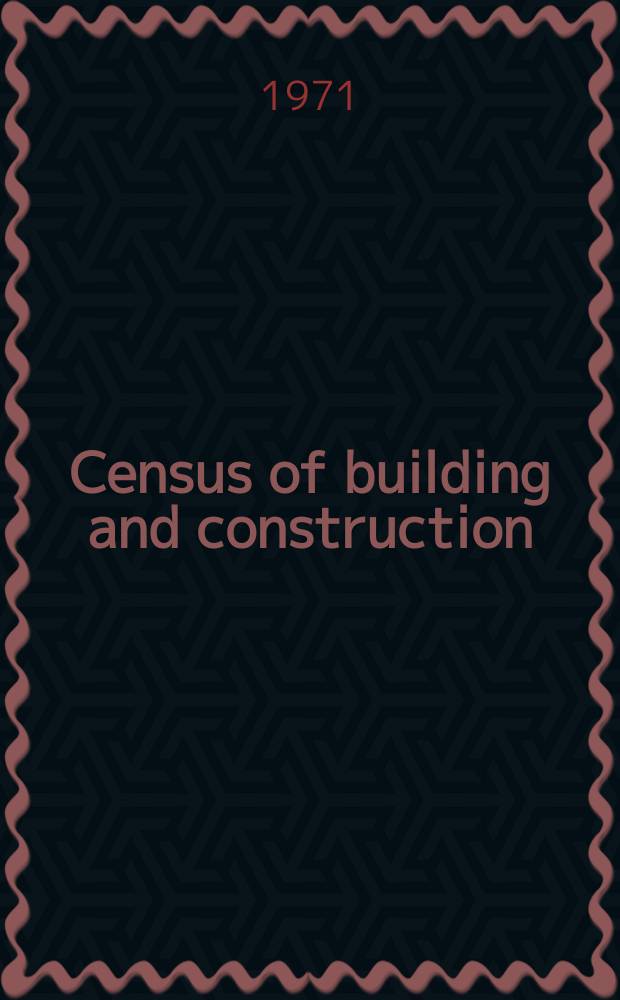 Census of building and construction