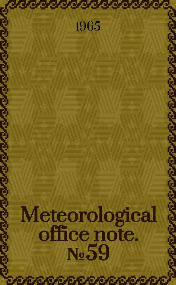Meteorological office note. №59 : Flood and drought in Northern New Zealand