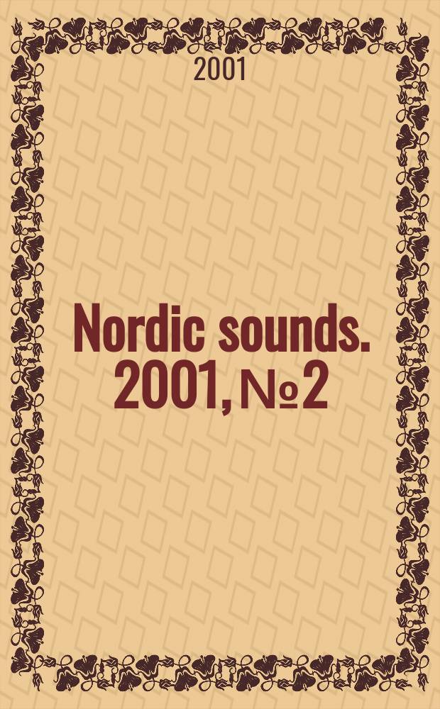 Nordic sounds. 2001, №2