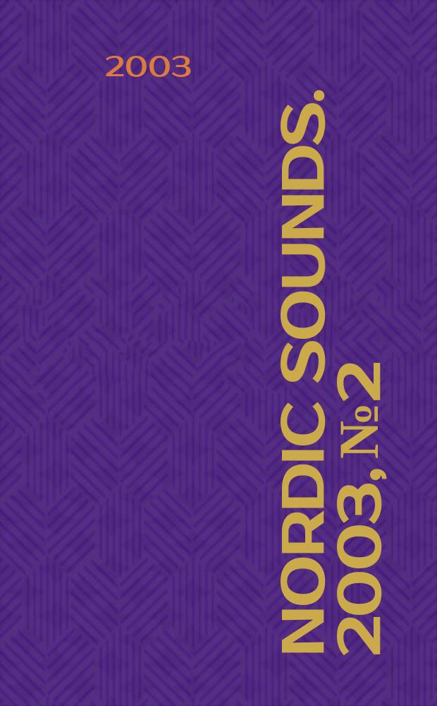 Nordic sounds. 2003, №2