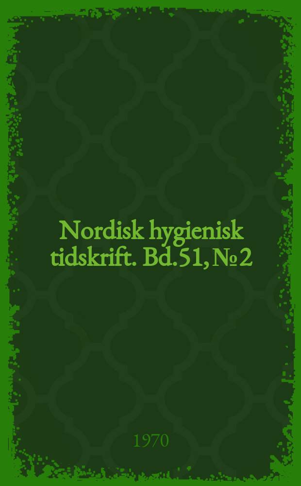 Nordisk hygienisk tidskrift. Bd.51, №2 : Methods for measuring and evaluating odorous air pollutants at the source and the ambient air