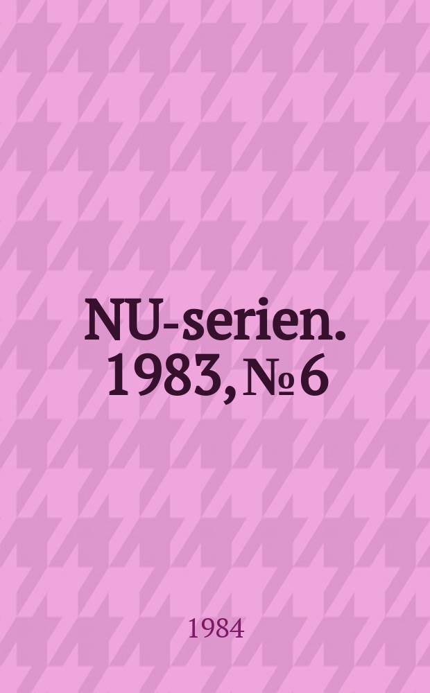 NU-serien. 1983, №6 : (Överenskommelser mellan de nordiska länderna inom arbetsmarknadsområdet)