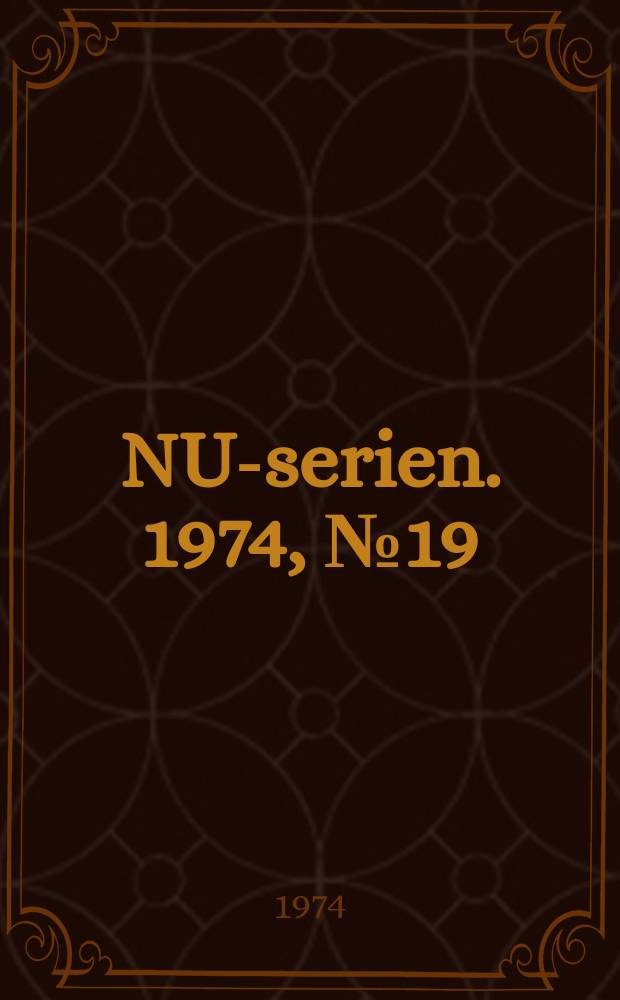 NU-serien. 1974, №19 : (TV över gränserna)