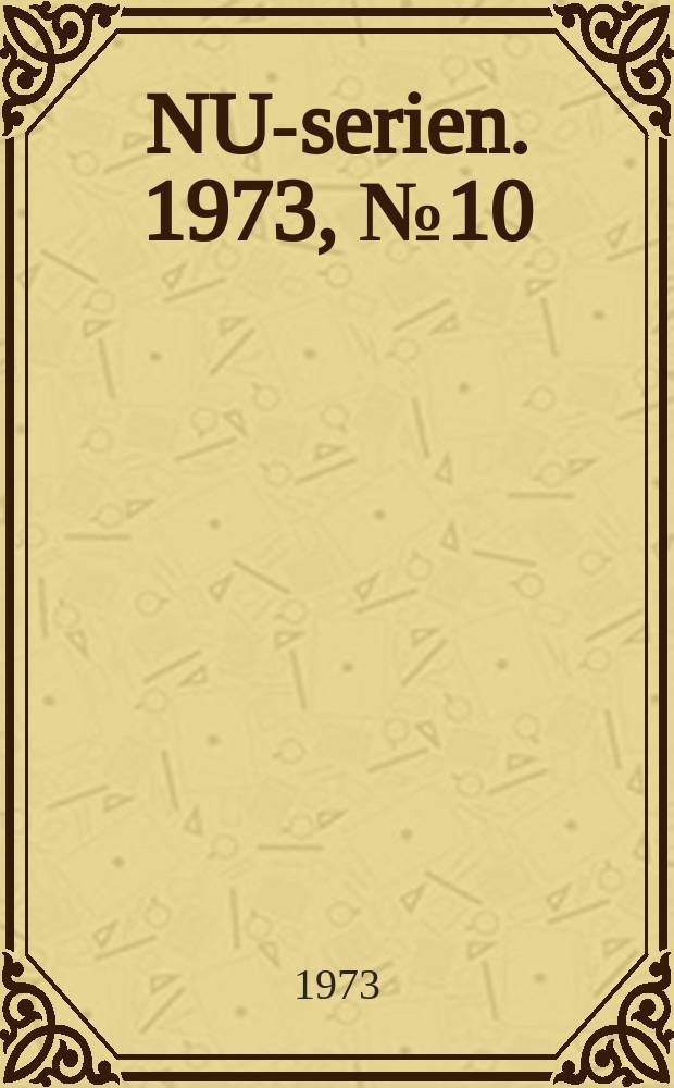 NU-serien. 1973, №10 : Jämförelse mellan förmögenhetsbrotten i den svenska brottsbalken och den danska straffeloven