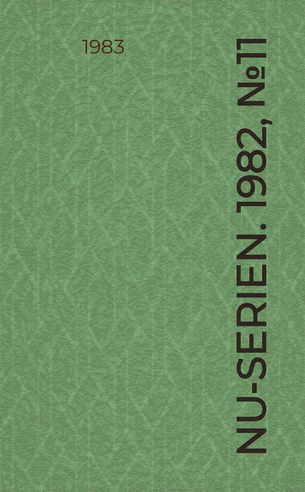 NU-serien. 1982, №11 : Kollektiv trafik i glesbygd