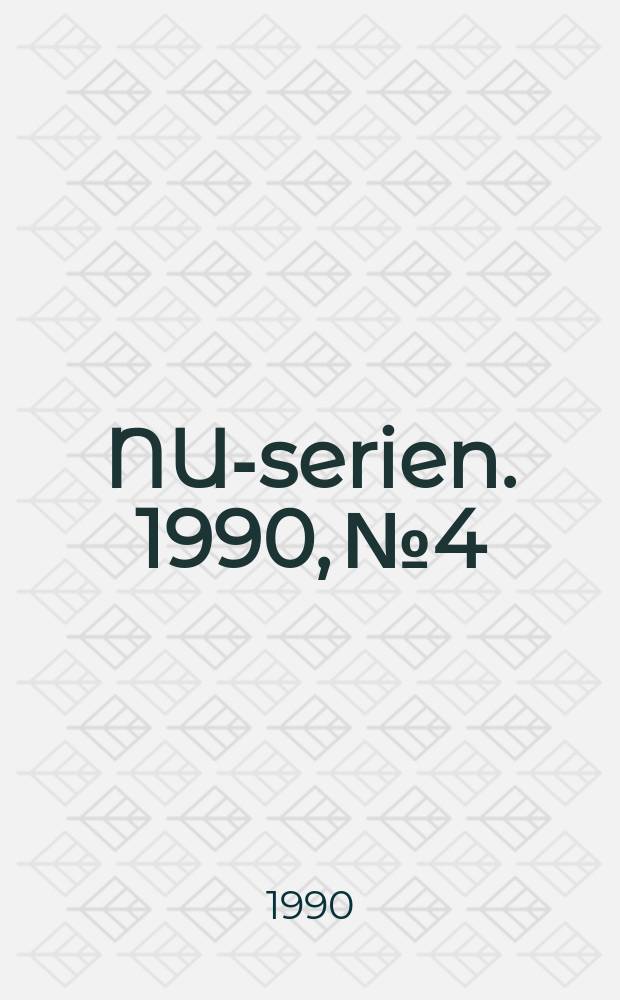 NU-serien. 1990, №4 : (Nordiskt handlingsprogram för renare teknologi, avfall och återanvändning)