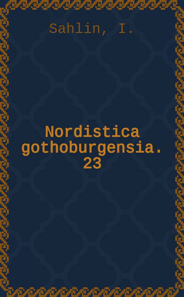 Nordistica gothoburgensia. 23 : Tal och undertexter i textade svenska TV-program