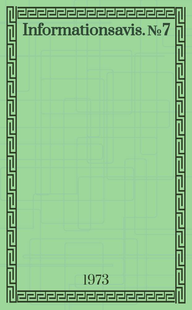 Informationsavis. №7 : Billedhuggeren Christian Berg