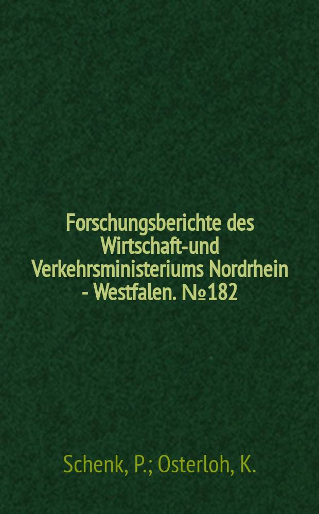 Forschungsberichte des Wirtschafts- und Verkehrsministeriums Nordrhein - Westfalen. №182 : Katalytisch-thermische Spaltung von gasförmigen und flüssigen Kohlenwasserstoffen zur Spitzengaserzeugung